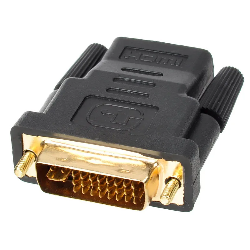 Mayitr 1 шт. позолоченный DVI к HDMI адаптер Профессиональный DVI 24 + 5 pin штекер к HDMI Стандартный Женский конвертер для HDTV lcd DVD