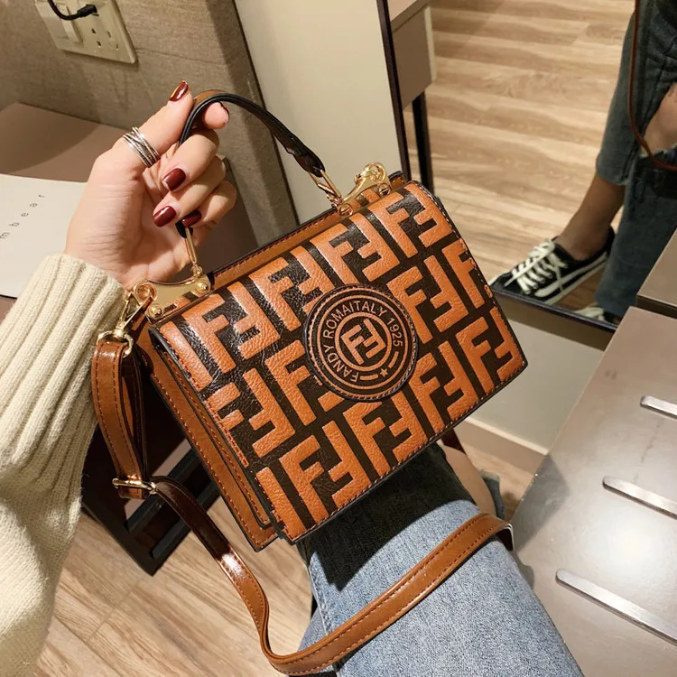 

Women Square bag letters 2019 bag trend one shoulder inclined bag handbag crossbody bags pu leather purses handbags messenger