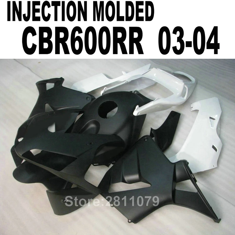 Injection molding ABS plastic fairing kit for Honda CBR600RR 2003 2004 white black bodywork fairings set 03 04 AT69 | Автомобили и