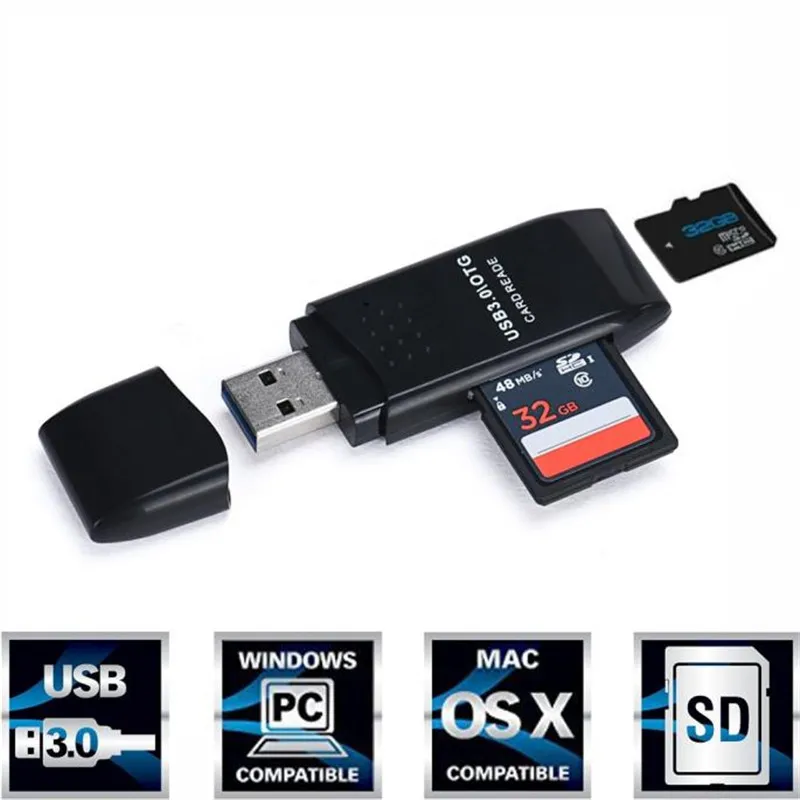 Sd card reader usb 3,0 аксессуары для ноутбуков компьютерной card reader Micro SD card reader адаптер Скорость Slinky моды Portab z6