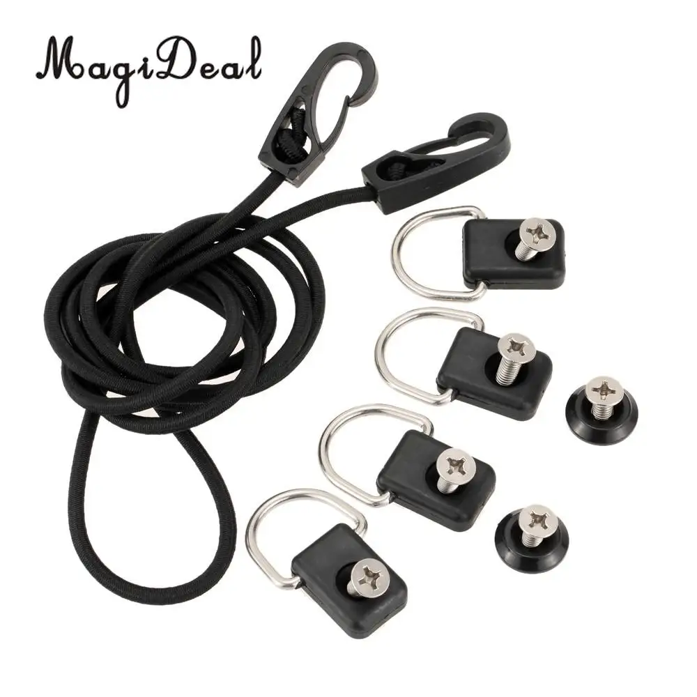 MagiDeal Portable Canoe Kayak D Ring Outfitting Fishing Rigging Bungee Kit Rowing Boat Diver
