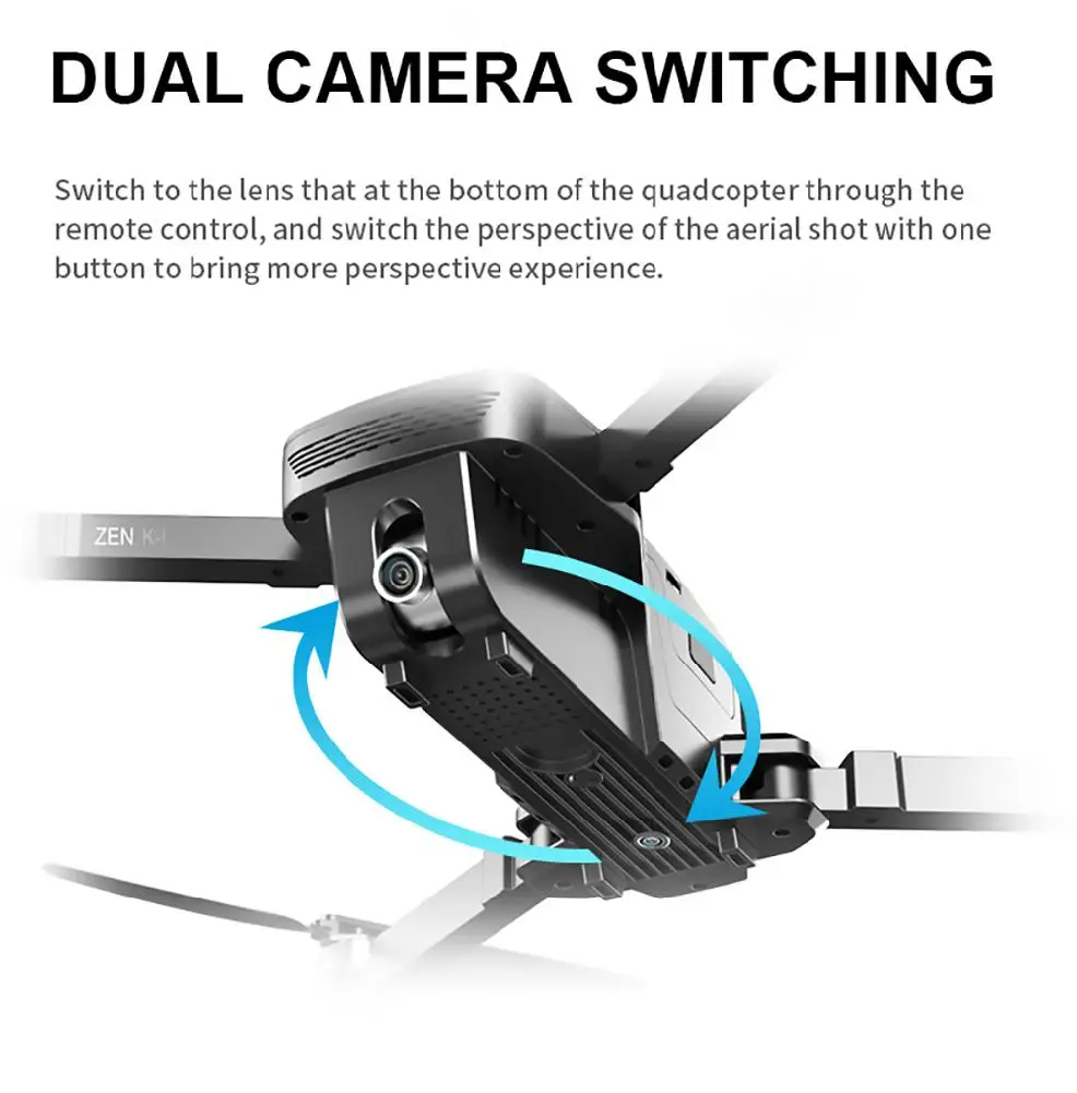 RCtown VISUO ZEN K1 бесщеточная Двойная камера с оптическим потоком HD Zoom 4K Drone Складная воздушная камера