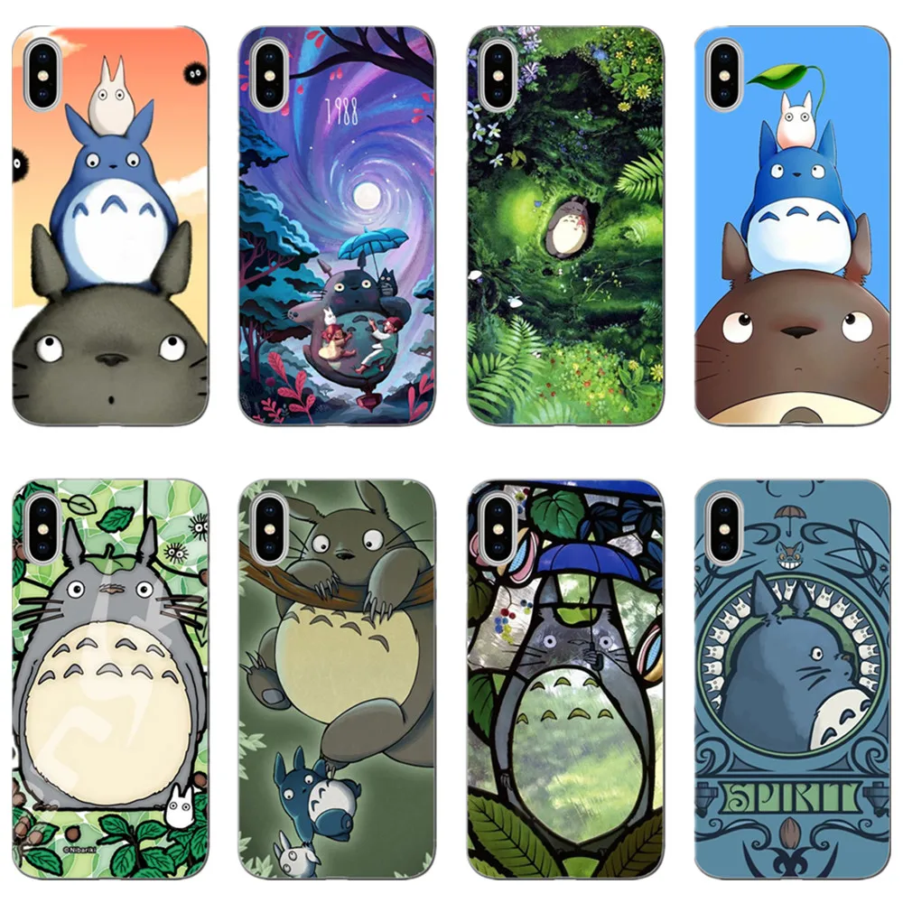 Мягкий силиконовый чехол для телефона с милым Тоторо Ghibli Аниме Миядзаки iPhone XS XR MAX
