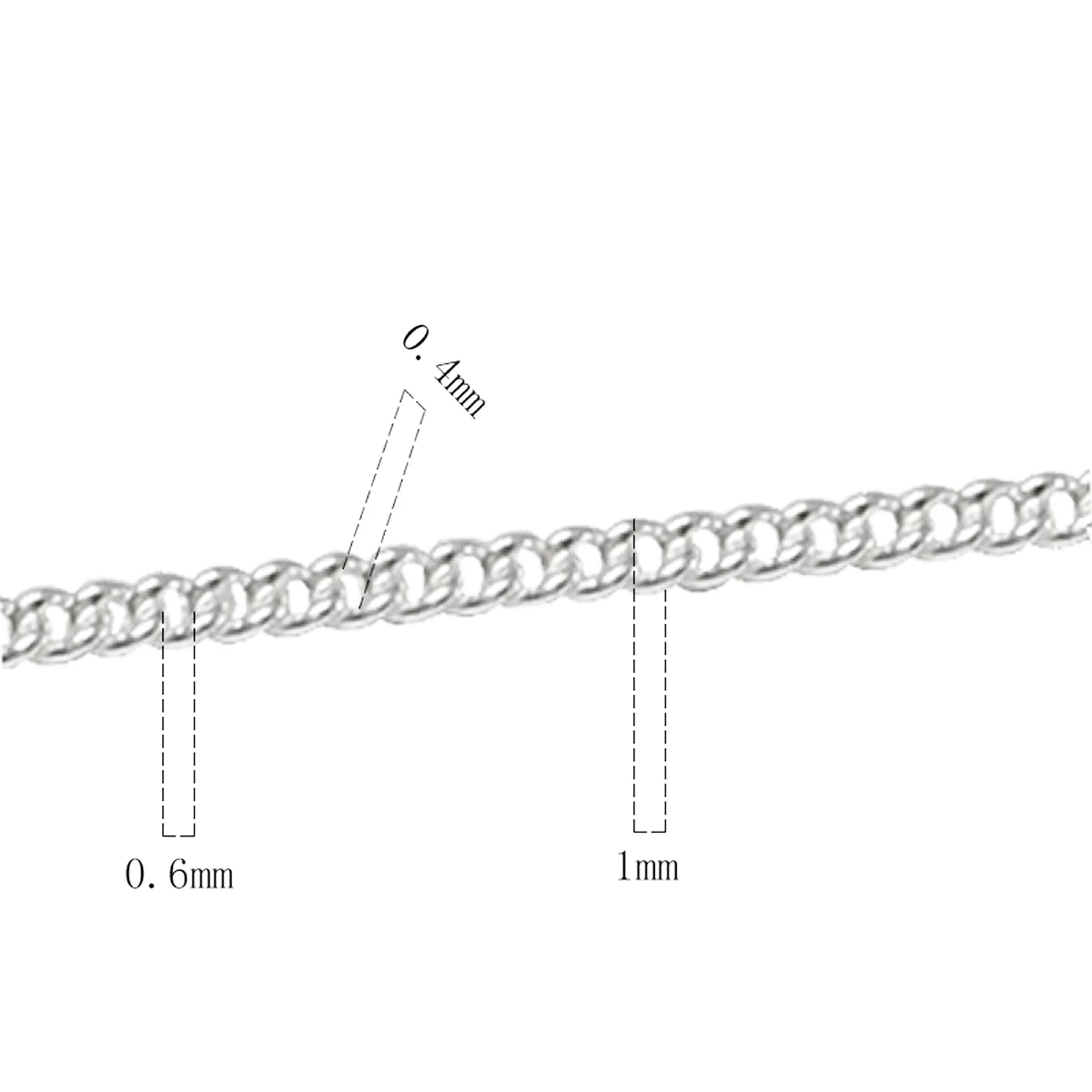 Серебряная цепочка 925 пробы поставки серебряных ювелирных изделий для DIY изготовления ожерелья, 1 метр, Корабль из США, SKU36390RSS