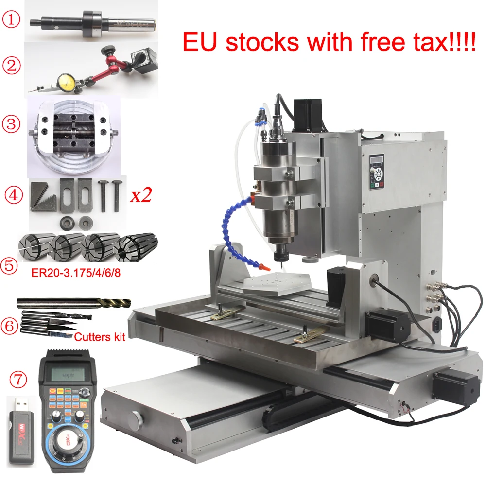

CNC 5 axis Router Engraving Machine CNC 6040 Mach3 USB Ball Screw CNC Pillar Type Wood Aluminum Copper Metal Milling Machine