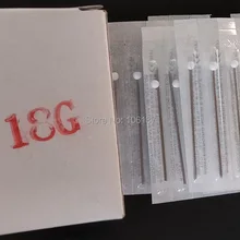 18 г стальной материал пирсинг тела стерильные Needles100 шт одноразовый пирсинг для тела иглы 8 г для уха нос иглы для пупка