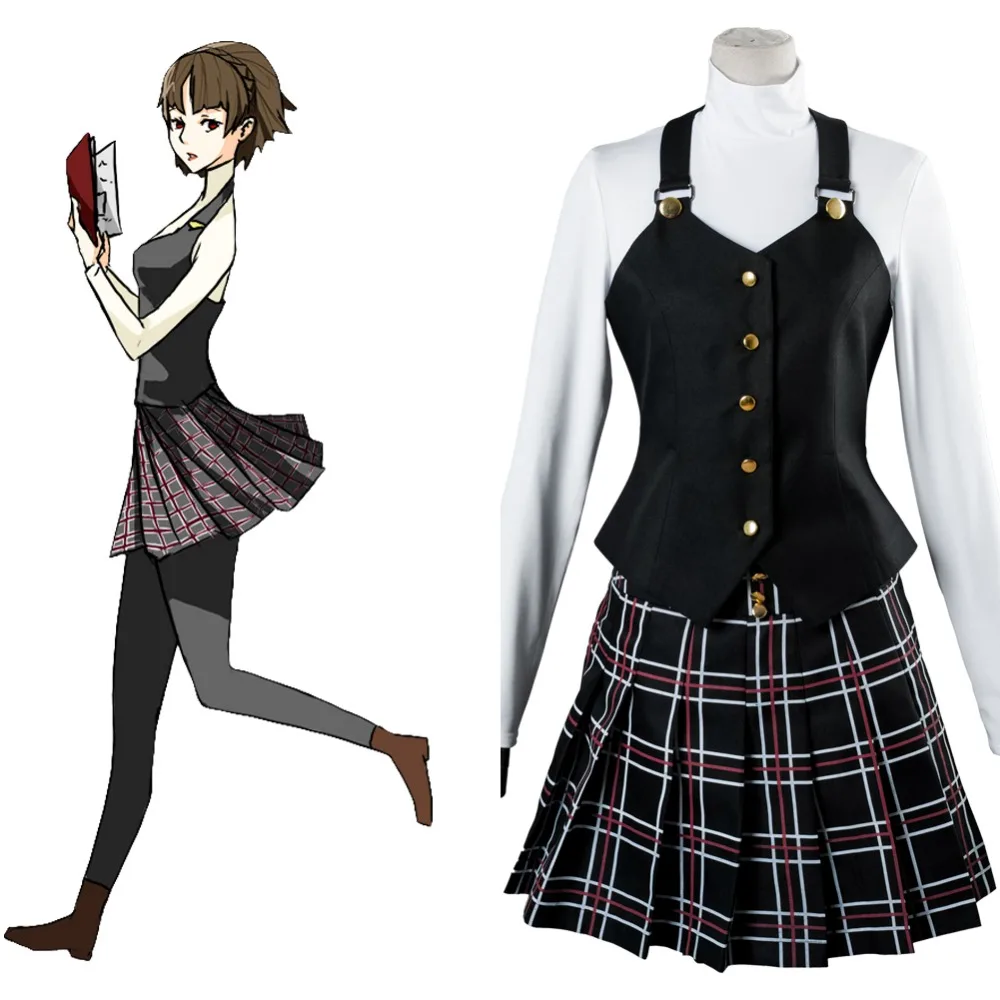 Persona 5 Makoto Niijima School Uniform Costume Anime Ginga