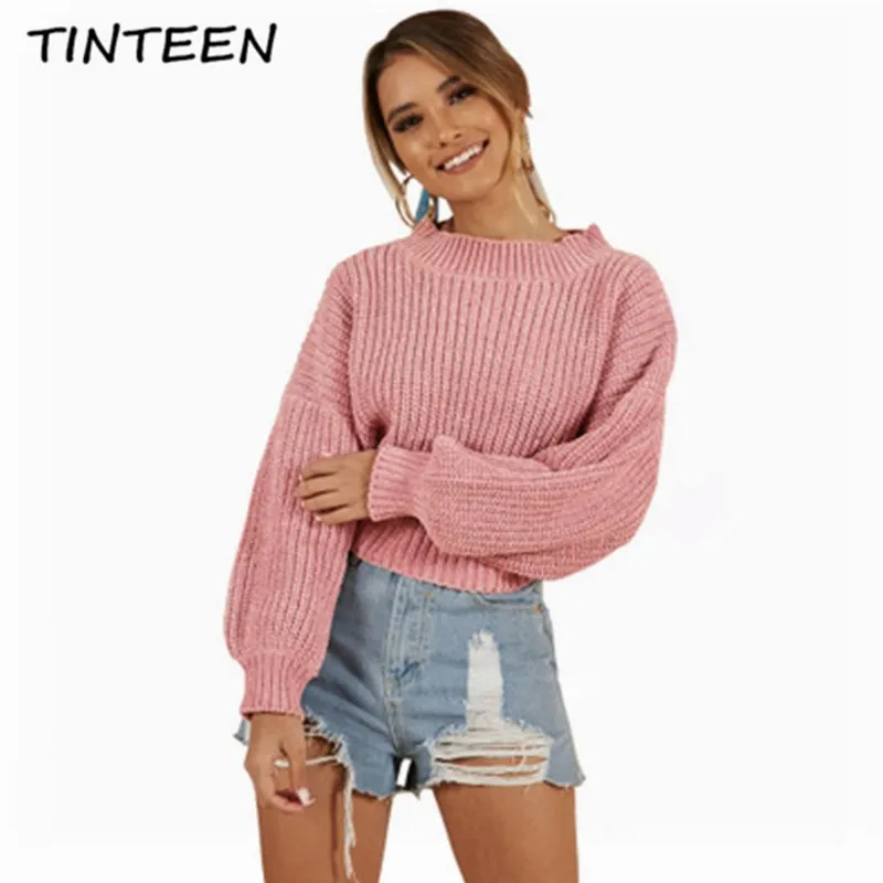 TINTEEN 2018 New Autumn Winter Sweaters Women Fashion Warm Pullover Sweater Female O-Neck Long Sleeve Loose GC491 | Женская одежда