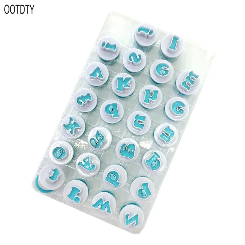 

26PCS Plastic Uppercase Alphabet Letter Cookie Cutter Fondant Cake Biscuit Baking Stamps Moulds Decoration Tools