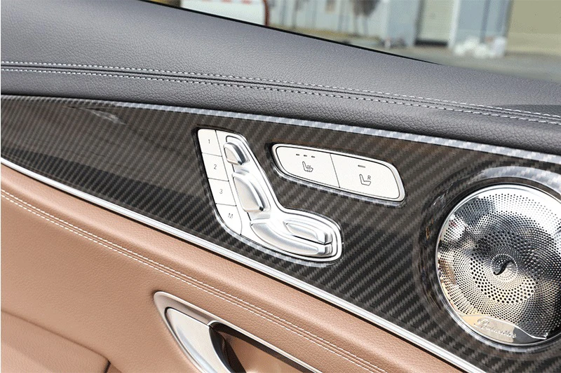 4 шт. автомобиля ABS Хром Интерьер Передняя Задняя дверь декоративная панель Крышка отделка наклейка для Mercedes Benz E класс W213 E200l E300l