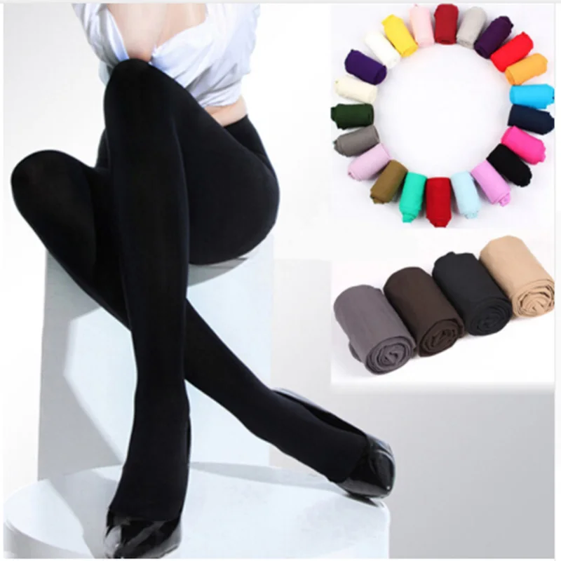 

1Pair Fashion Women 120D Sexy Pantyhose Lady Spring Autumn Nylon Tights Footed Thick Elastic Opaque Stockings Seamless Pantyhose