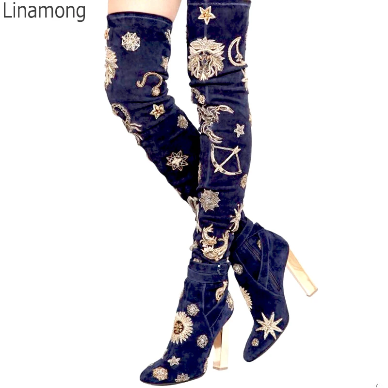 thigh high moon boots