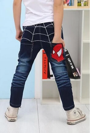 PR-086, розничная, весенне-осенние детские джинсы с героями мультфильмов Лидер продаж, штаны для маленьких мальчиков повседневные модные детские ковбойские джинсы для детей - Цвет: as photos
