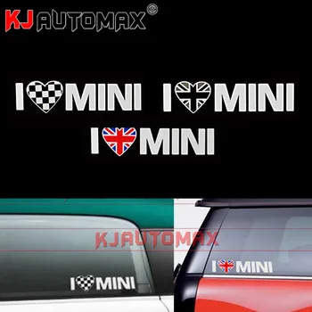 

2pcs I Love Mini 2D Door Decal Sticker For Mini Cooper Accessories Union Jack Countryman Clubman F55 F56 R55 R56 R57 R58 R59 R60