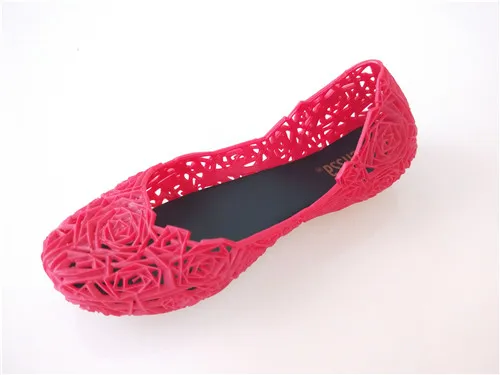 Melissa/Обувь для женщин, Пляжная прозрачная обувь для женщин, лето, сандалии-гладиаторы с вырезами, Женская пластиковая обувь на плоской подошве с перекрестной шнуровкой, без шнуровки - Цвет: Красный
