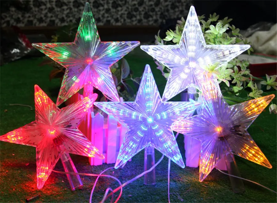 8 режимов воспроизведения светодиодный светильник-звезда 22 см большая звезда водонепроницаемый Светодиодный светильник с одной струной AC220V подвесной Рождественский светильник для украшения деревьев