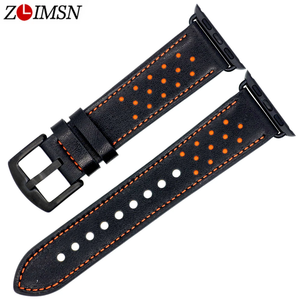 

ZLIMSN New Design Genuine Leather Watchbands Watch Accessory Bracelet Suitable For Apple Watch Band 38mm 42mm Series 1 & 2