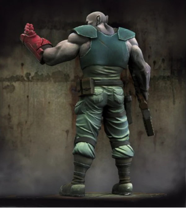 1/24 шкала 75 мм resin смола фигура орк воин