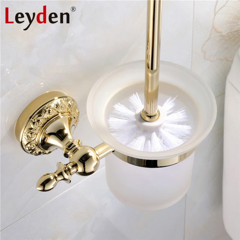 Leyden High Quality Luxury Solid Brass Gold Toilet Paper Holder Flower