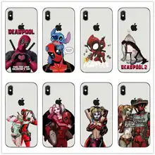 Дэдпул Харли Квинн Чехлы Marvel Мягкий Силиконовый ТПУ Прозрачный чехол для телефона для iPhone 8 7 6 6S Plus 5 5S SE X XS MAX XR Coque Shell
