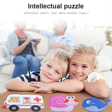 Мультфильм головоломки доска головоломки игрушки головоломки деревянный прочный для детей Детские