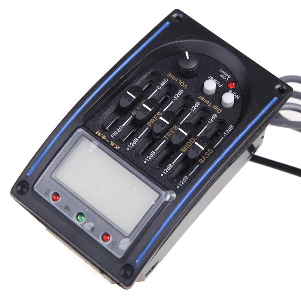 

8X EQLC-5 5-Band EQ Equalizer System Acoustic Guitar Preamp Piezo Pickup LCD Screen Tuner