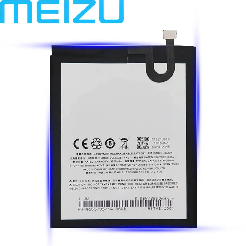 

Meizu 100% Original 4000mAh BA621 Battery For Meizu Meilan Note5 M5 Note 5 Mobile Phone High Quality Battery+Tracking Number