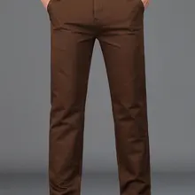 28~ 42 Новые осенне-весенние мужские брюки больших размеров, брюки из хлопка, повседневные брюки, кофейные мужские прямые официальные брюки-карго, армейские