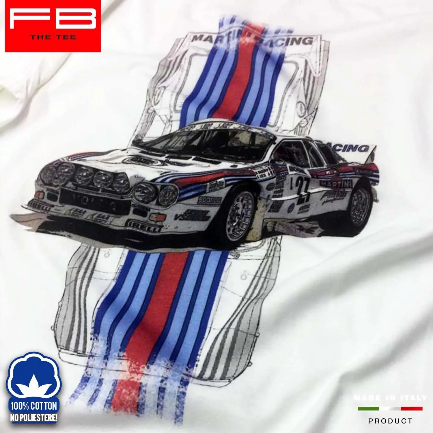 Крутая футболка Uomo Lancia 037 Martini Racing Abarth Rally Legend S4 Tee