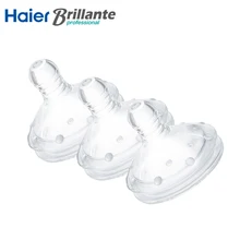 Haier Brillante 3PCS BPA Free Slow/Medium/Fast/Variable Folw Liquid Silicone Natural Soft Nipple Pacifier For Brillante Bottle