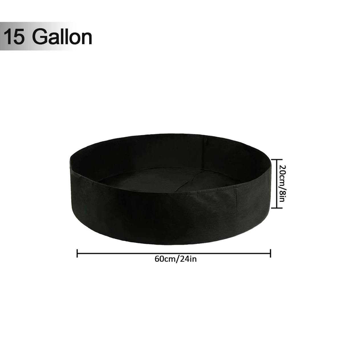 Поднятый растительный садовый цветочный горшок повышенный овощной ящик посадки мешок для выращивания 50 галлонов круглый посадочный горшок для растений питомник - Цвет: Black 15 Gallon
