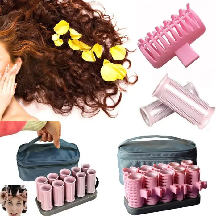 Hot 10 Pcs/Set Electric Roll Hair Tube Heated Roller Hair Curly Styling Sticks Tools wyt77