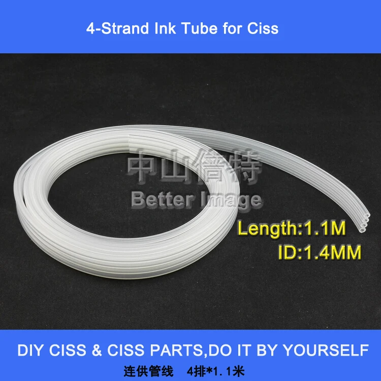 

INK WAY INKWAY 2 PCS of Ciss Ink Tube suitable for 4C Inkjet printers ,universal 4C Ciss Pipeline,1.1m, 4-strand