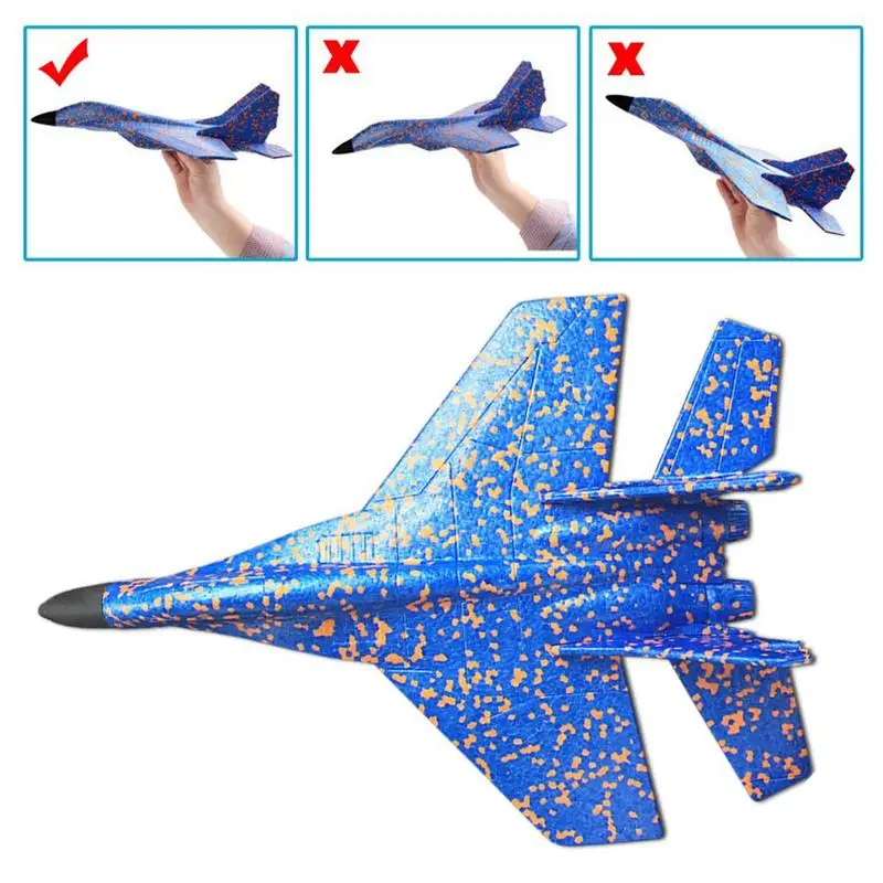 36cm Hand Throw Lighting Up Flying Glider Plane Glow In