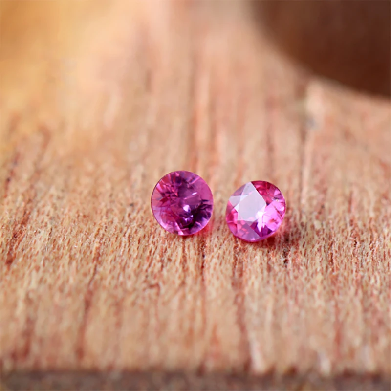 2mm natural ruby loose gemstone round bright cut Pigeon Blood gemstone for jewelry making