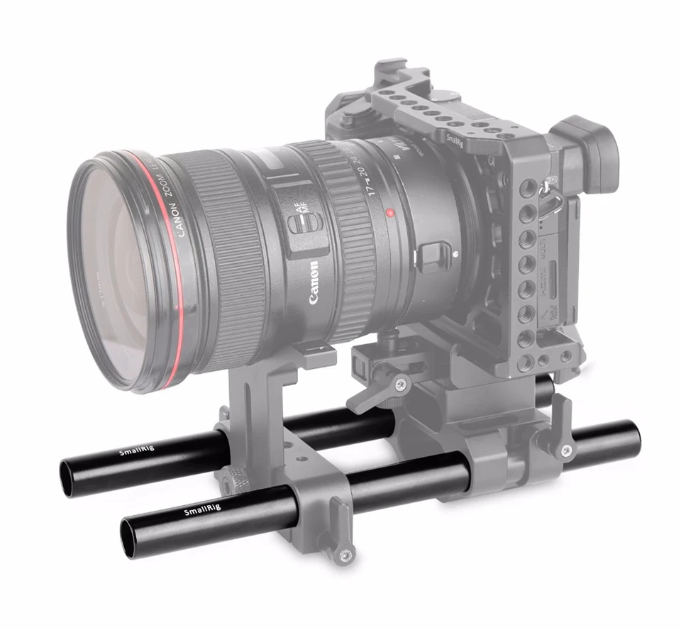 SmallRig камера Rig 2 шт 15 мм рельсовая Штанга черный алюминиевый сплав стержень (M12 20cm) 8