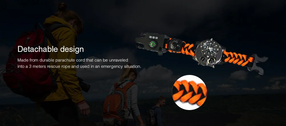 Durable Survival Watch Multi-functional Compass for Outdoor Camping 
