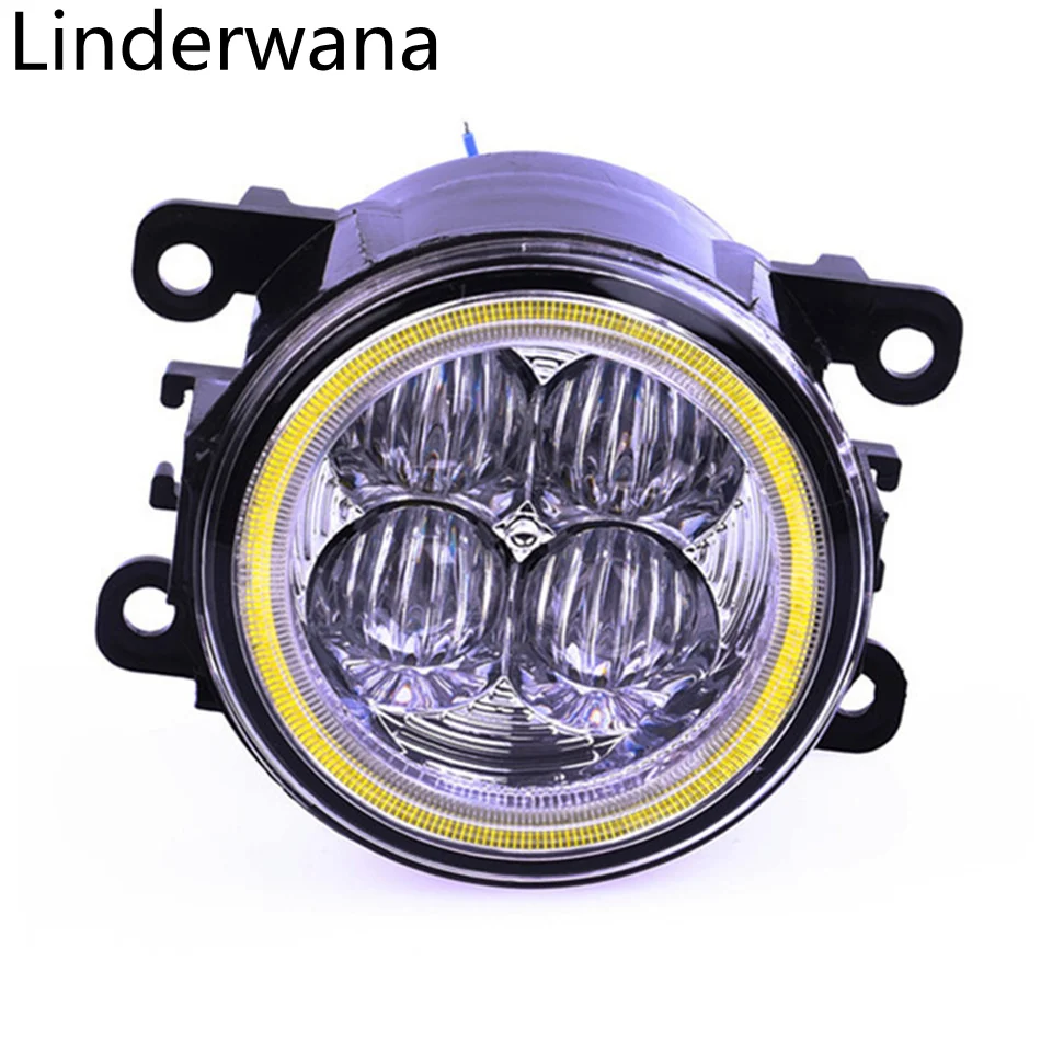 Fog font b Lamp b font Assembly angel eyes Fog Light For Dacia Duster Logan Sandero
