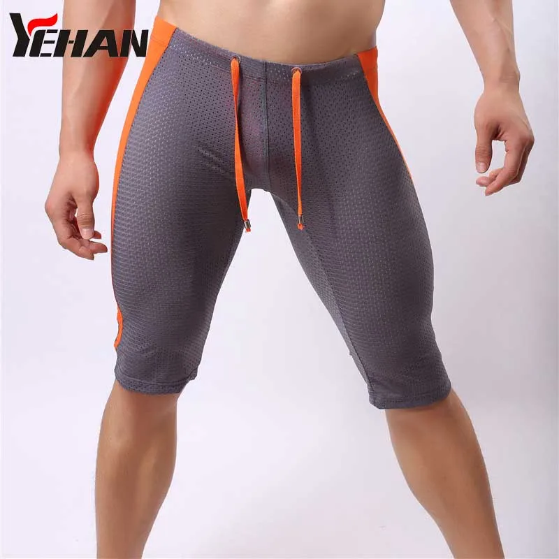 

Sports & Outdoor Men's Mesh Shorts Yoga Shorts Quick Dry Training Shorts Breathable Men Tights Spandex Elastic Running Pants
