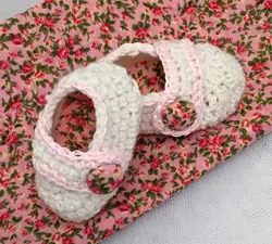 Старинные розы младенца вязания крючком Мэри Джейн пинетки крем розовые туфли ручной работы Baby Shower для фотосессий