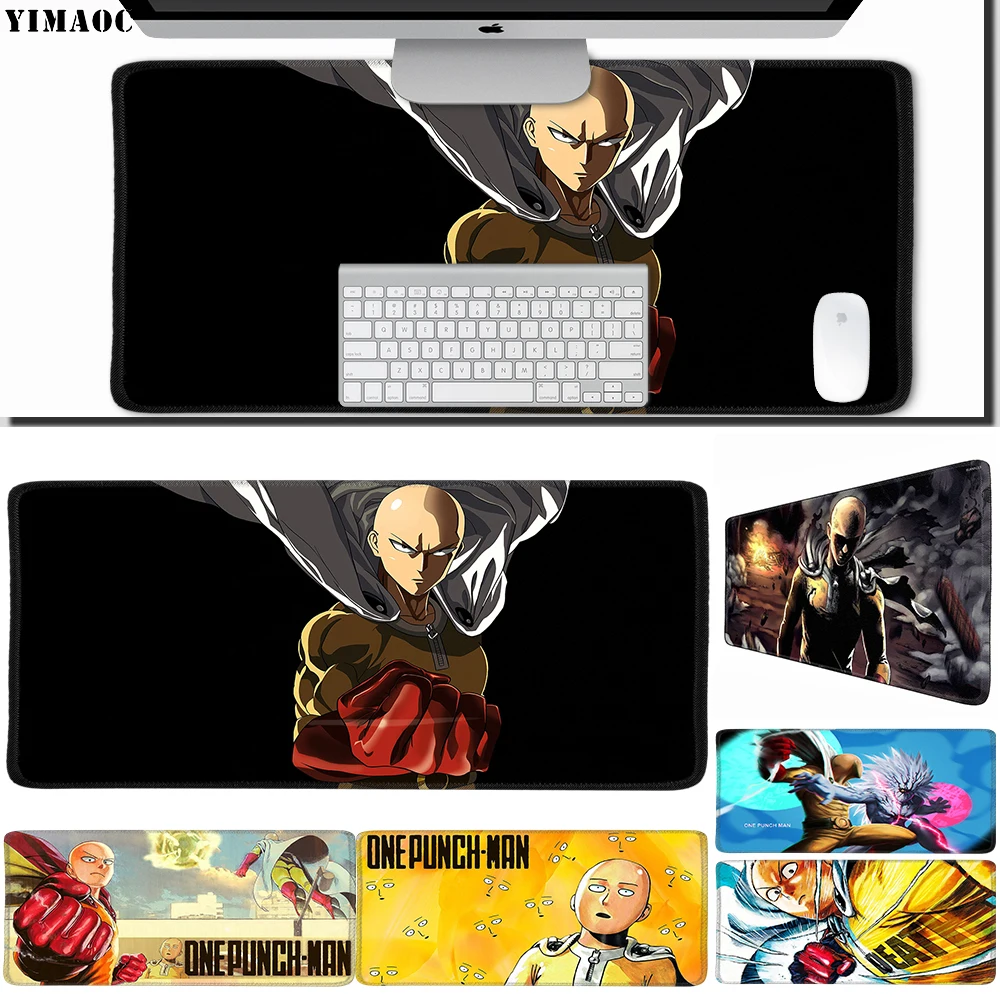 

YIMAOC 40*90 cm Large Mouse Pad Gamer Mousepad Rubber Gaming Desk Mat with Locking Edge One Punch Man