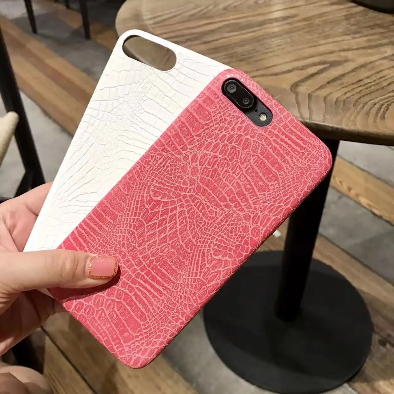 Роскошные Чехлы из искусственной кожи с крокодиловым змеиным принтом для iphone X XS 7