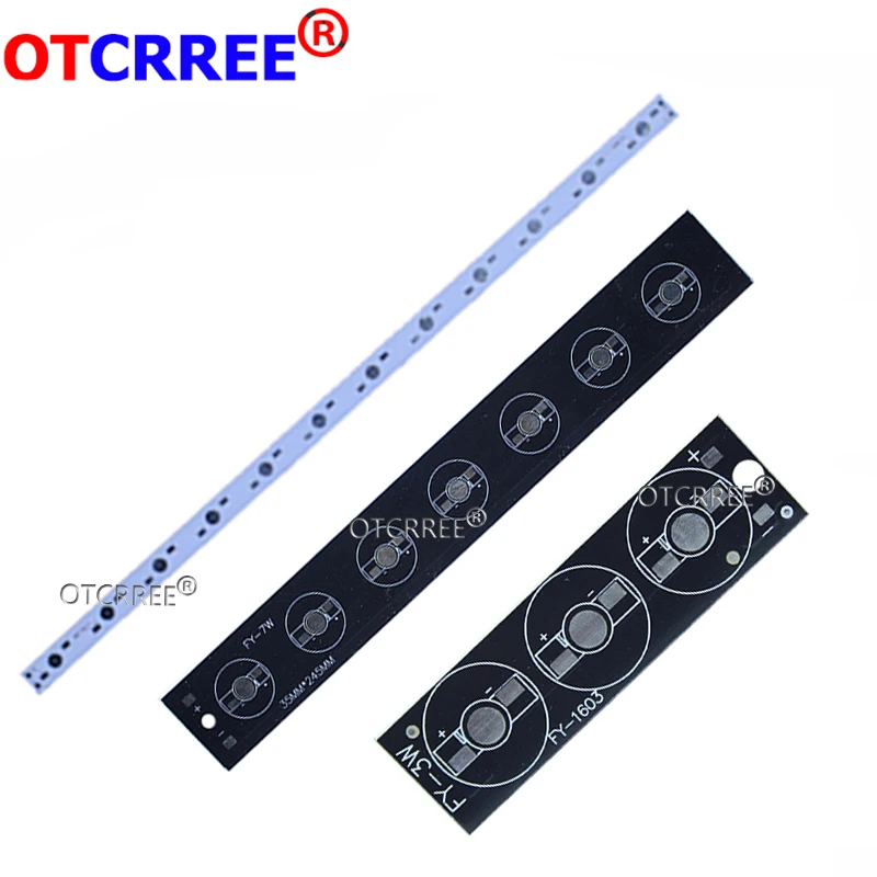 

10pcs 1W 3W 5W LED Aluminum Base Plate 76mm 245mm 300mm 500mm PCB Board DIY For 3 9 12 21 10 30 36W Watt High Power Light Beads