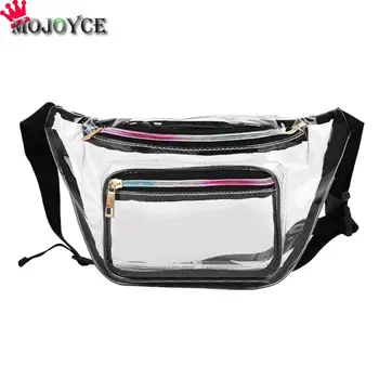 

Transparent PVC Waist Packs Women Girls Casual Pouch Fanny Chest Clear Shoulder Bags