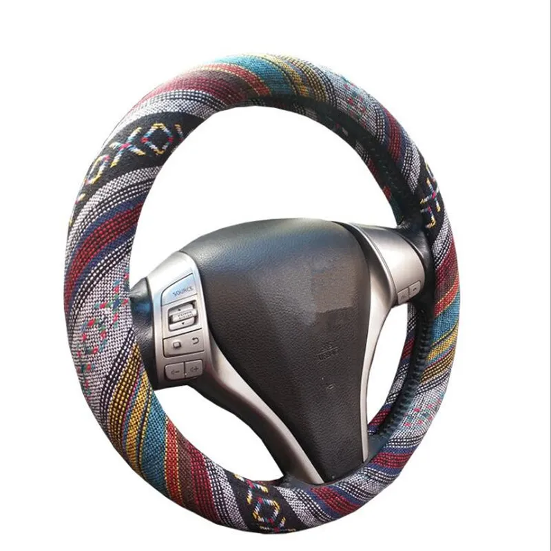 Universal Car Steering Wheel Cover national customs Cloth Steering