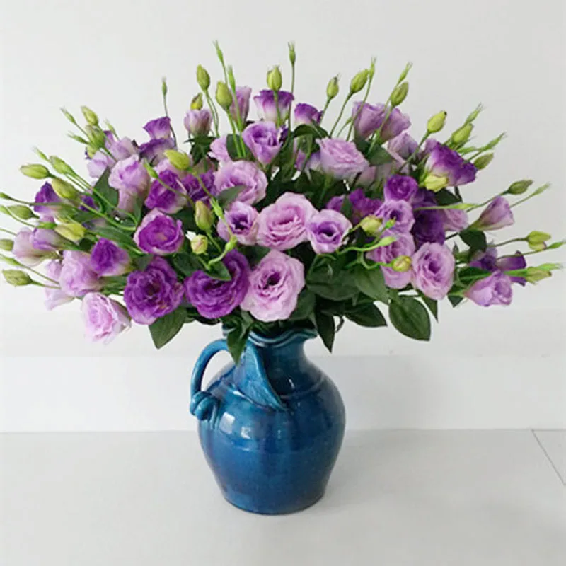 

Silk Flowers 3 Head Eustoma Artificial Plants 65cm Home Decoration Artificial Flowers DIY Wedding Centerpieces