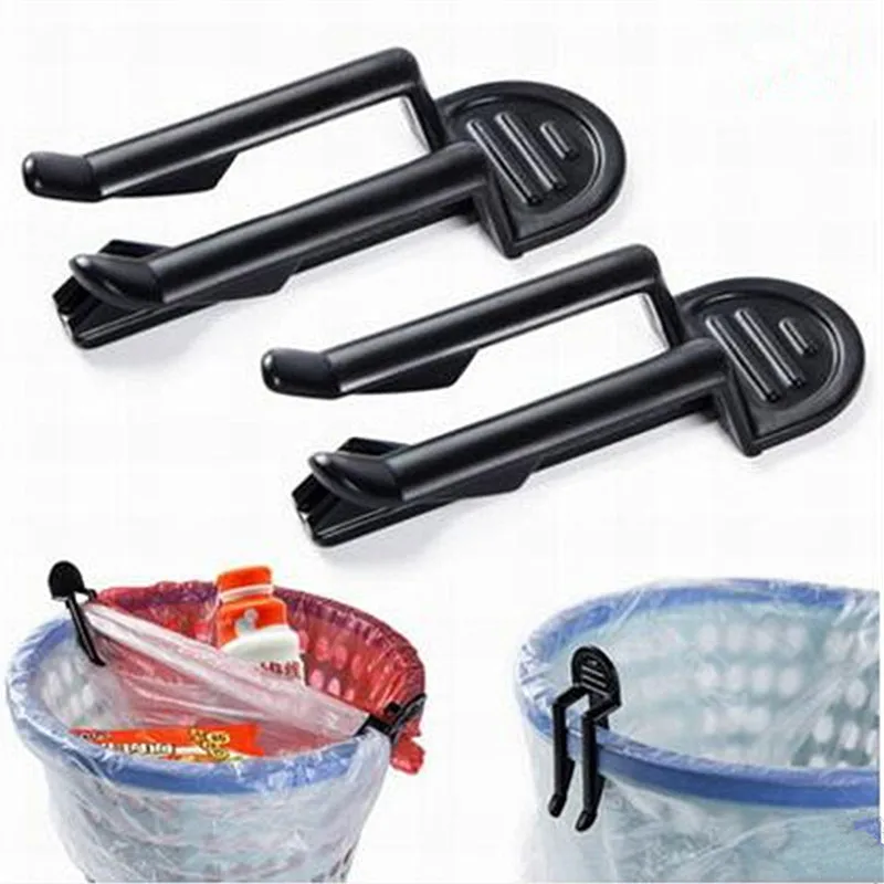 XUNZHE 6 pcs Black 33 * 12 * 80 mm Practical plastic garbage bag clip