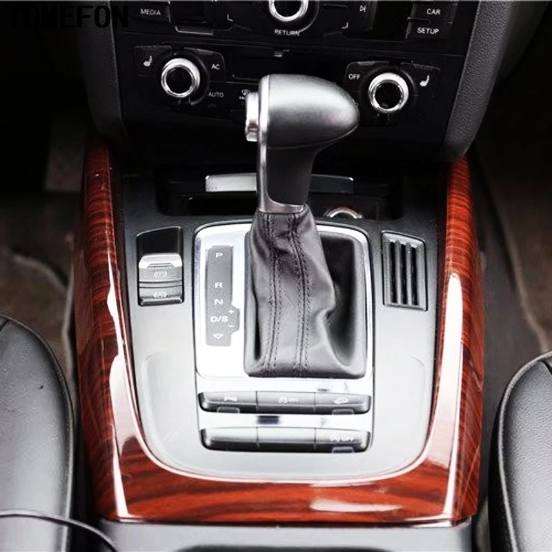 TOMEFON для Audi Q5 2013- ABS пластик деревянная краска Передняя передача Шиф Панель рамка 4 дверные ручки отделка интерьера аксессуары