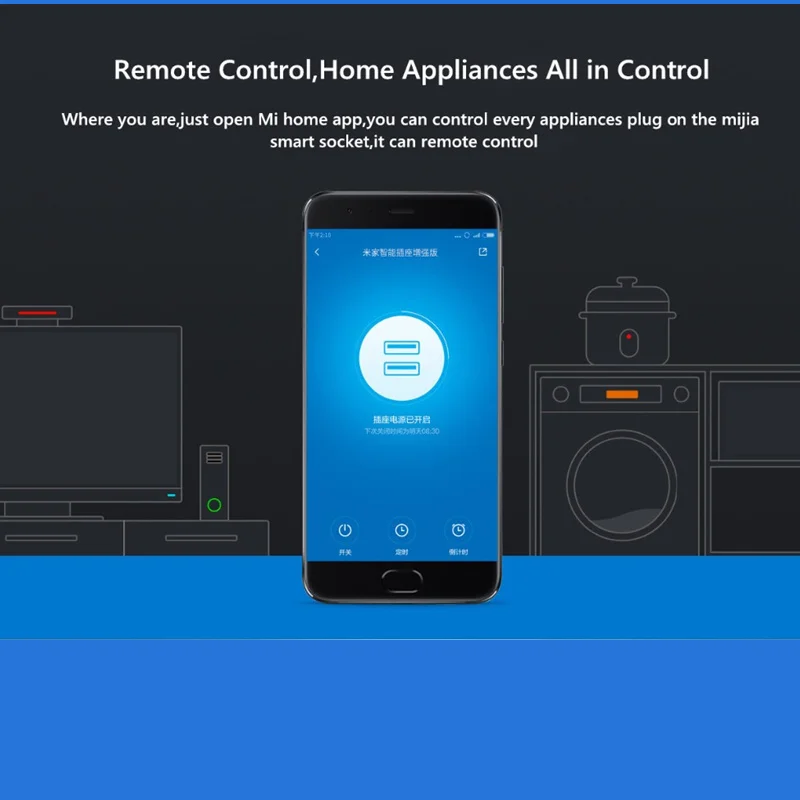 Xiao mi jia, умная розетка, улучшенная, 2 USB, быстрая зарядка, Wi-Fi, разъем питания, mi Home APP, пульт дистанционного управления, Tim mi ng