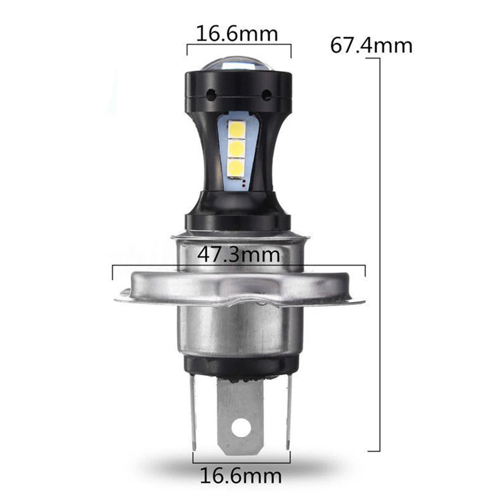 1 шт. H4 мотоцикл 3030 светодиодный Hi-Lo луч фара лампа 6500 K 12-24 V передняя фара мотоцикла высокого качества